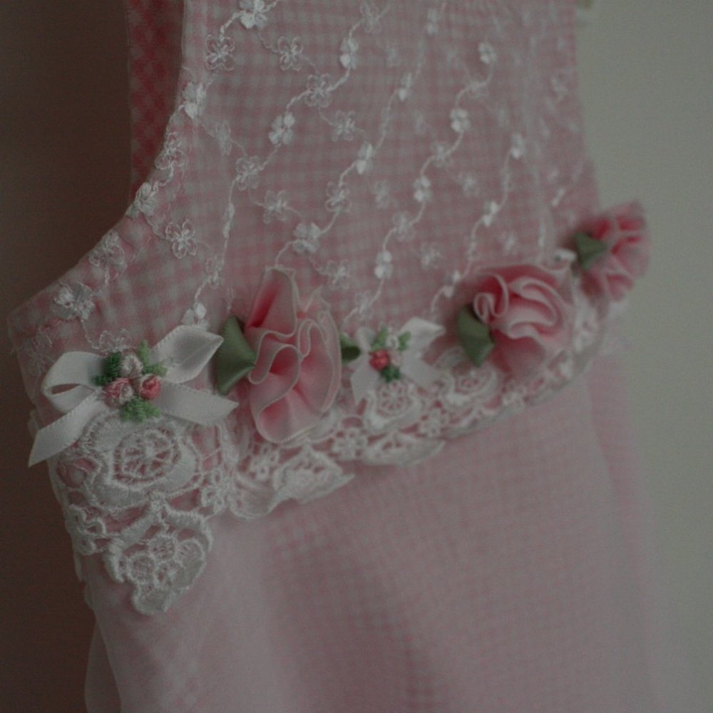 Bonnie Jean Pink Flower Dress Girls 5 - Picture 5 of 17